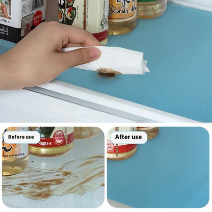 Silicone Refrigerator Liner Square Drawer Mat anti-slip Anti-mildew Refrigerator Compartment Protection Cuttable Mat