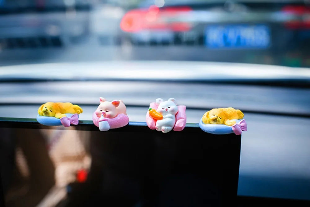 Cute Cars Accessories Funny Kawaii Animal Ornament Auto Central Control Screen Rearview Mirror Decor Car Accessories Interior
