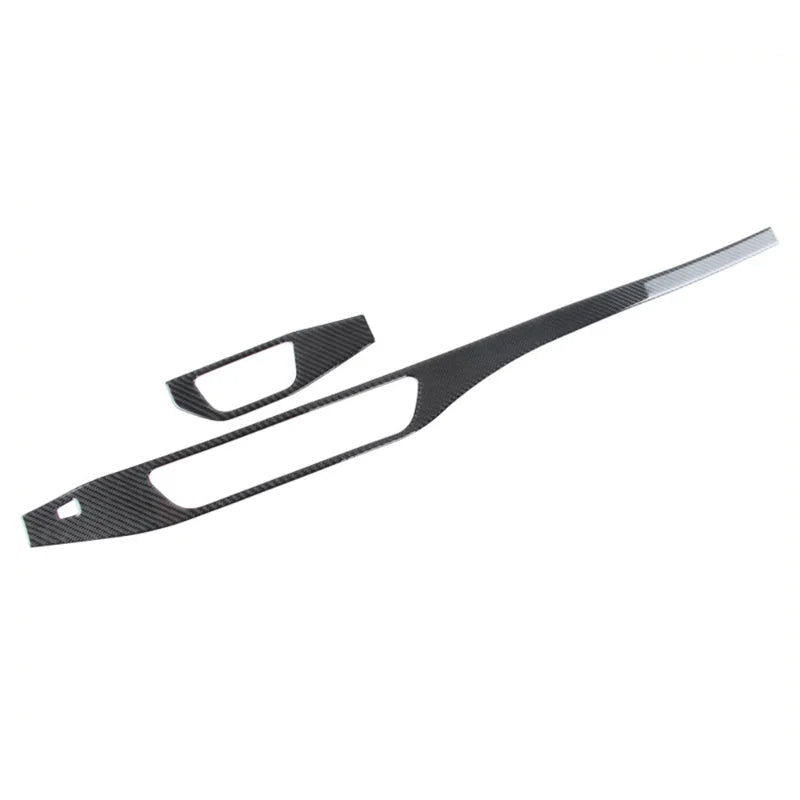 For Audi A4L A4 B9 2017-2022 Accessories Auto Central Control Headlight Switch Panel Trim Dashboard Decor Carbon Fiber Sticker