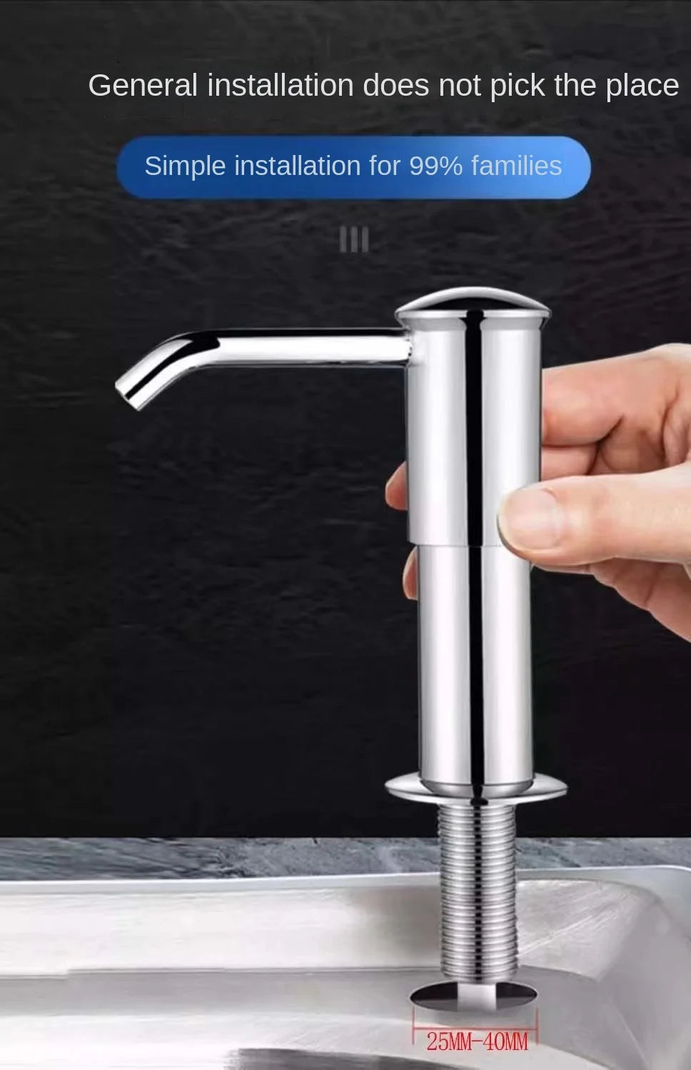 Kitchen sink soap dispenser soap dispenser extension tube detergent detergent presser Dish basin pressure extractor