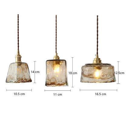 Antique hanging lamp Art Deco Design rustic light Led glass lampshade lampshade for Bedroom Room dining table lamp