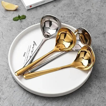 1Pc Stainless Steel Thickening Spoon Creative Long Handle Hotel Hot Pot Spoon Soup Ladle Home Kitchen Essential Tools