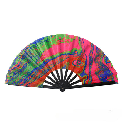Boots The Ground Hand Fan Foldable Country Line Dance Fan Portable Large Popping Fan For Dance Practice Party Performance