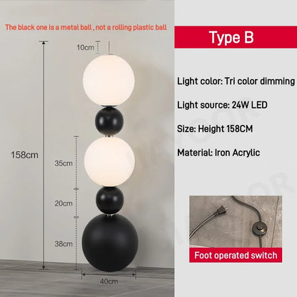 Nordic Floor Lamp Room Decorative Lamp Bedroom Living Room Sofa Side Lamp Bedroom Artistic Mood Light Bedside Lamp LED Lighting