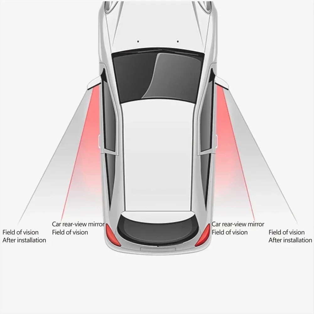 Car Blind Spot Mirror Frameless Auxiliary Rearview Mirror Auto Motorcycle Universal Wide Angle Adjustable Small Mirrors