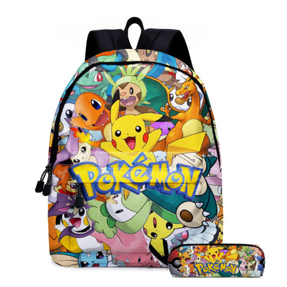 Pokemon Pikachu School Bags Backpacks Anime Kids Bags Kawaii Big Capacity Travel Bag Teenagers Schoolbag Girls Boys Rucksacks