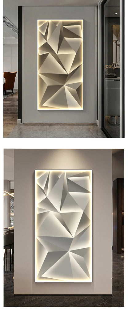 Entrance Decorative Wall Painting Lamp Living Room Background Wall Light Luxury Mural Light Corridor Hanging Abstract Painting