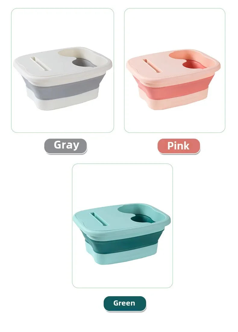 Foldable Footbath Massage Bucket Soaking Bucket Folding Basin Spa Foot Bath Bucket Household Sauna Bathtub Pedicure Bath Bathtub