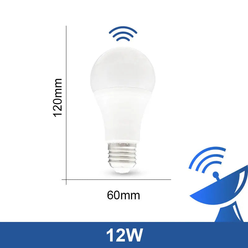 LED E27 Radar Sensitive Light Bulb 189-265V Energy Saving Smart Detection Motion Sensor Light  6W 9W 12W 15W 18W 20W Lampada LED