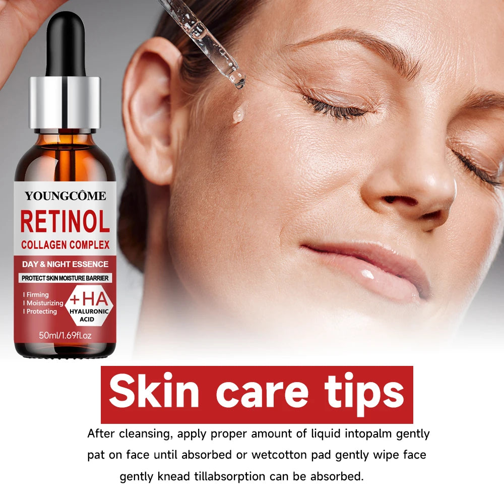 Retinol Collagen Cream Face Facial Anti Wrinkle Serum Remove Dark Spots Collagen Serum Anti Aging Essence Whitening Face Serum