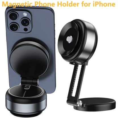 Magnetic Suction Cup Phone Mount for iPhone 16/15/14/13/12 Pro Max Plus Mini Magnetic Phone Holder for Car/Mirror/Smooth Surface