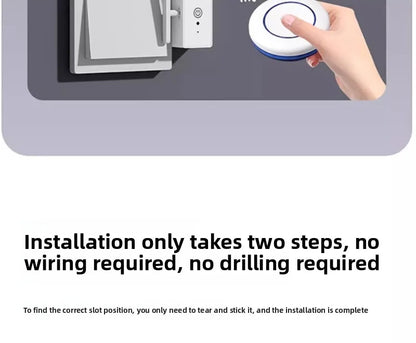 Smart Wireless Light Switch Remote Control for Bedroom/Lazy People, Auto On/Off, Smart Home Device