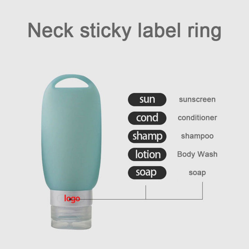 40/60/90ML Silicone Travel Bottles Leak Proof Refillable Travel Accessories Toiletries Containers Travel Cosmetic Tube #