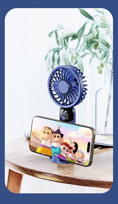 Portable Handheld Fan-LED Display Usb Fan, 6-Speed Wind, Rechargeable Portable Fan, Mini Fan for Home/Camping/Office