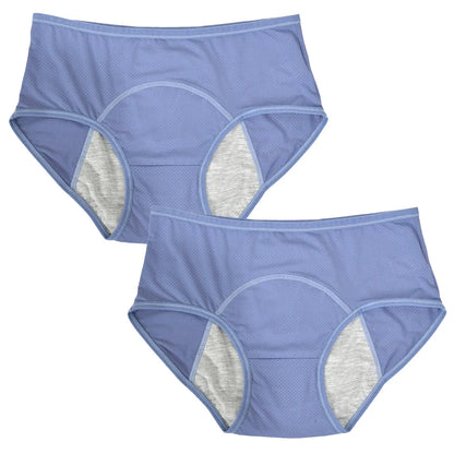 2pcs Woman Menstrual Panties Women's menstrual underwear leak proof and mid waist size M-8XL menstrual Female hygiene pants