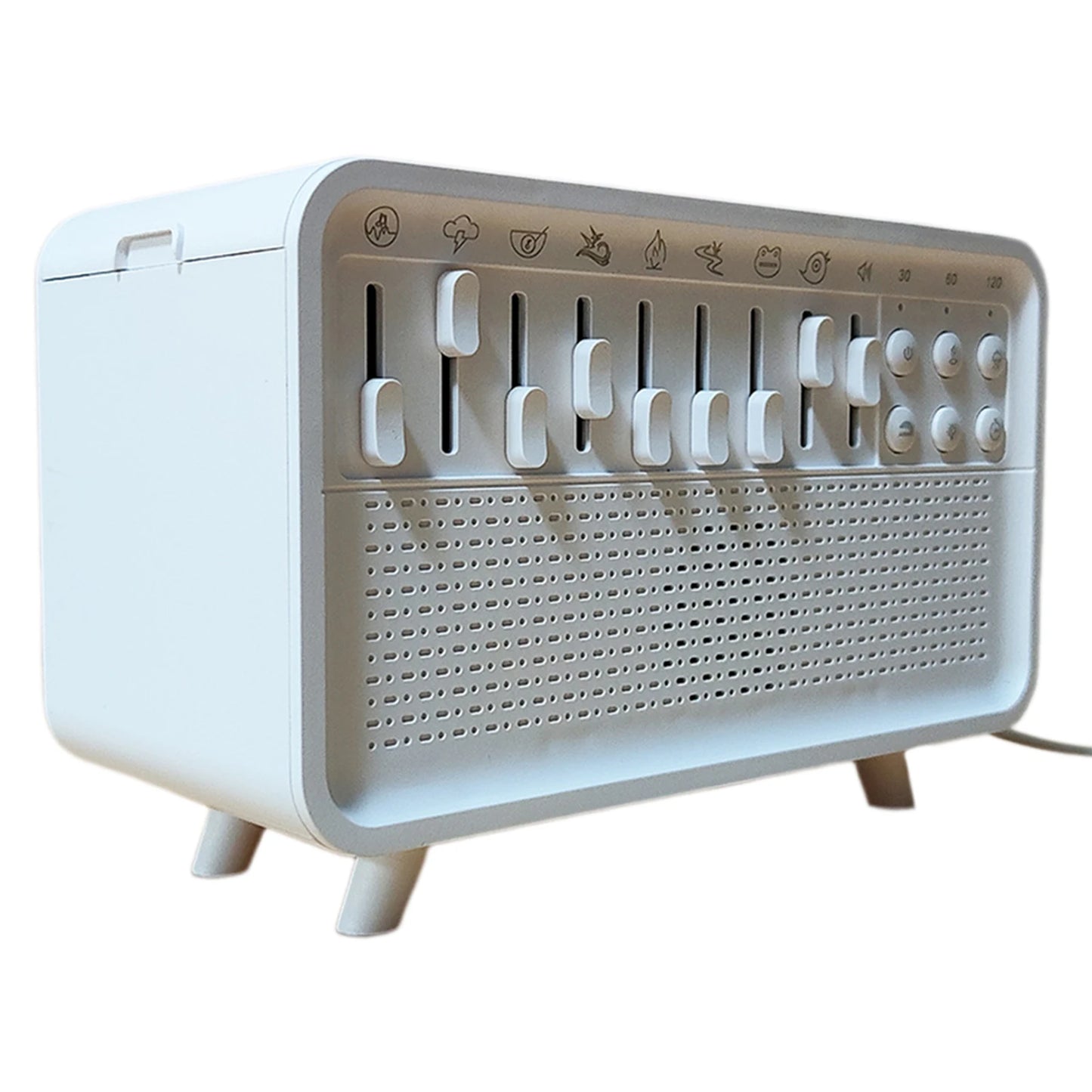 3 in 1 White Noise Sound Machine Night Light Humidifier 8 Group Natural Sound 30/60/120 Minutes Smart Timing for Home