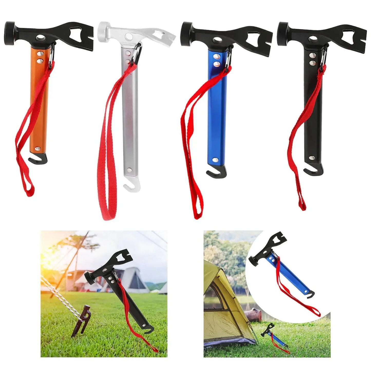 Professional Ultralight Camping Hammer - Survival Tool for Hiking, Mountaineering with Shockproof Grip, Portable Outdoor Gear