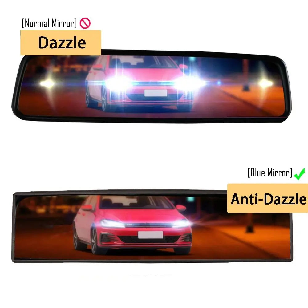 Universal Anti glare Wide Angle Convex Rearview Mirror Car Interior Rear View Child Seat Blue Sun Visor Goggle Safety