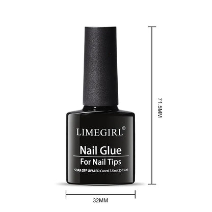 LIMEGIRL 7.5ml Nail Tips Glue Gel UV Glue for False Nails Acrylic Sticking Adhesive Manicure Multi-function Strong Nail UV Glue