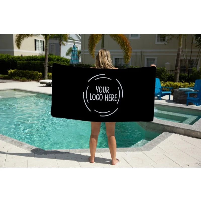 Personalized Beach Towel With Logo Quick-Drying Bath Towels Custom Team Sport Company Logo Towels With Your Own Design Logo