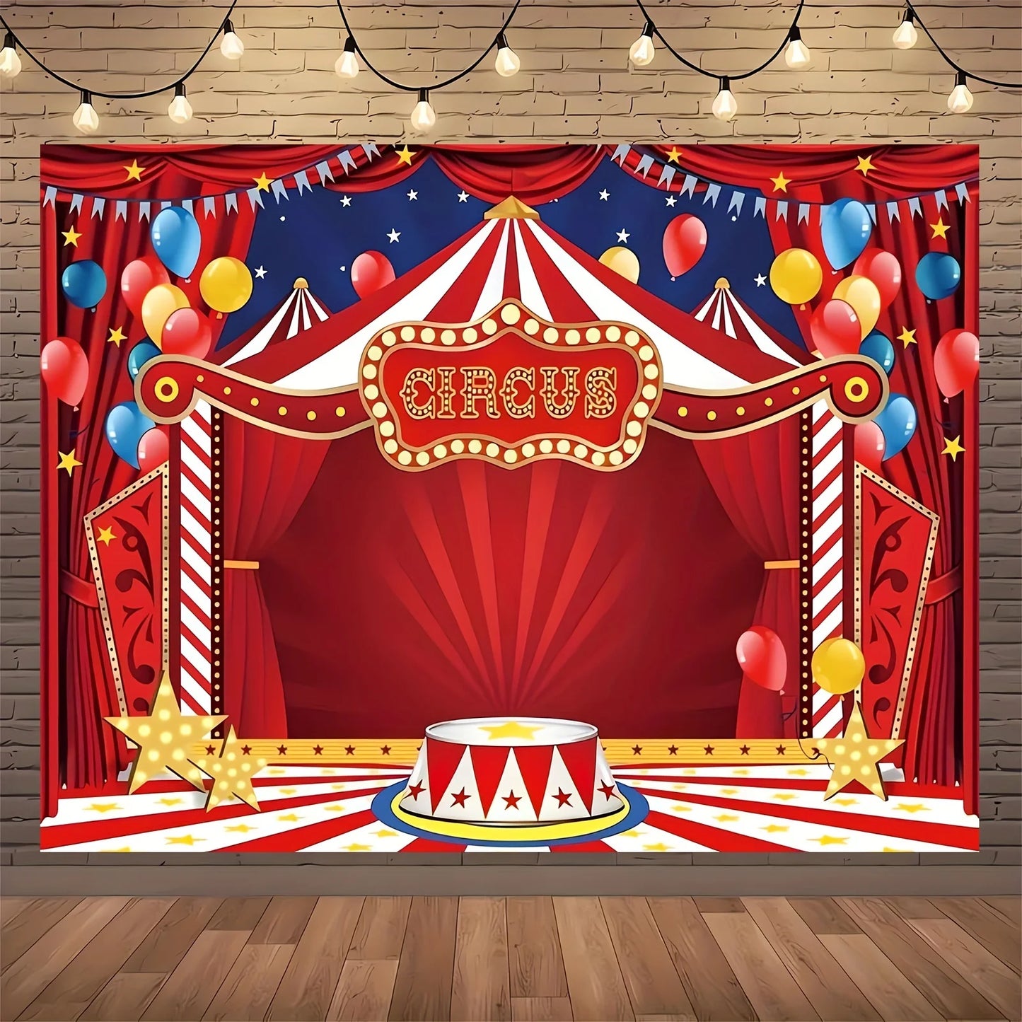 Circus Carnival party background Fabric Carnival theme party decoration background Circus birthday party background