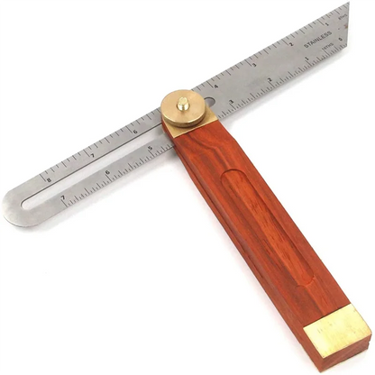 RALCA-Angle Rulers Gauges Tri Square Sliding T-Bevel With Wooden Handle Level Measuring Tool Wooden Marking Gauge Protractor