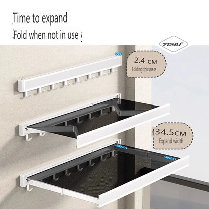 Balcony Drying Racks Retractable Drying Net Foldable Multifunctional Stainless Steel Sock Wall Shelf Bathroom Portable Organizer