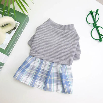 Couple Dog Clothes Jumpsuit Dress Winter Pet Clothing Boy Girl Dog Costume Apparel Puppy Skirt Pants Yorkie Pomeranian Apparel