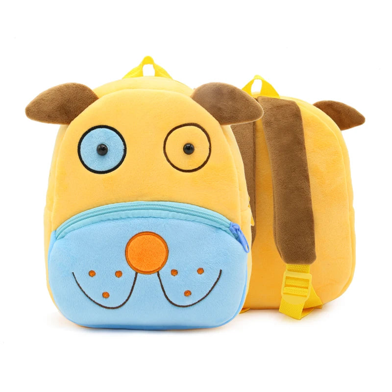 Cute cartoon animals school bags for Kindergarten kids backpack boys girls plush backpack