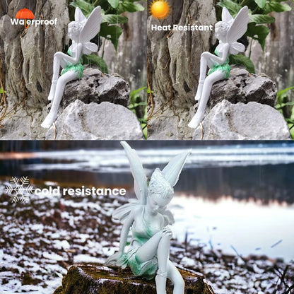 Flower Fairy Statue Decoration, Outdoor CHILDREN'S Garden Courtyard Lawn Resin Decorative Sculpture