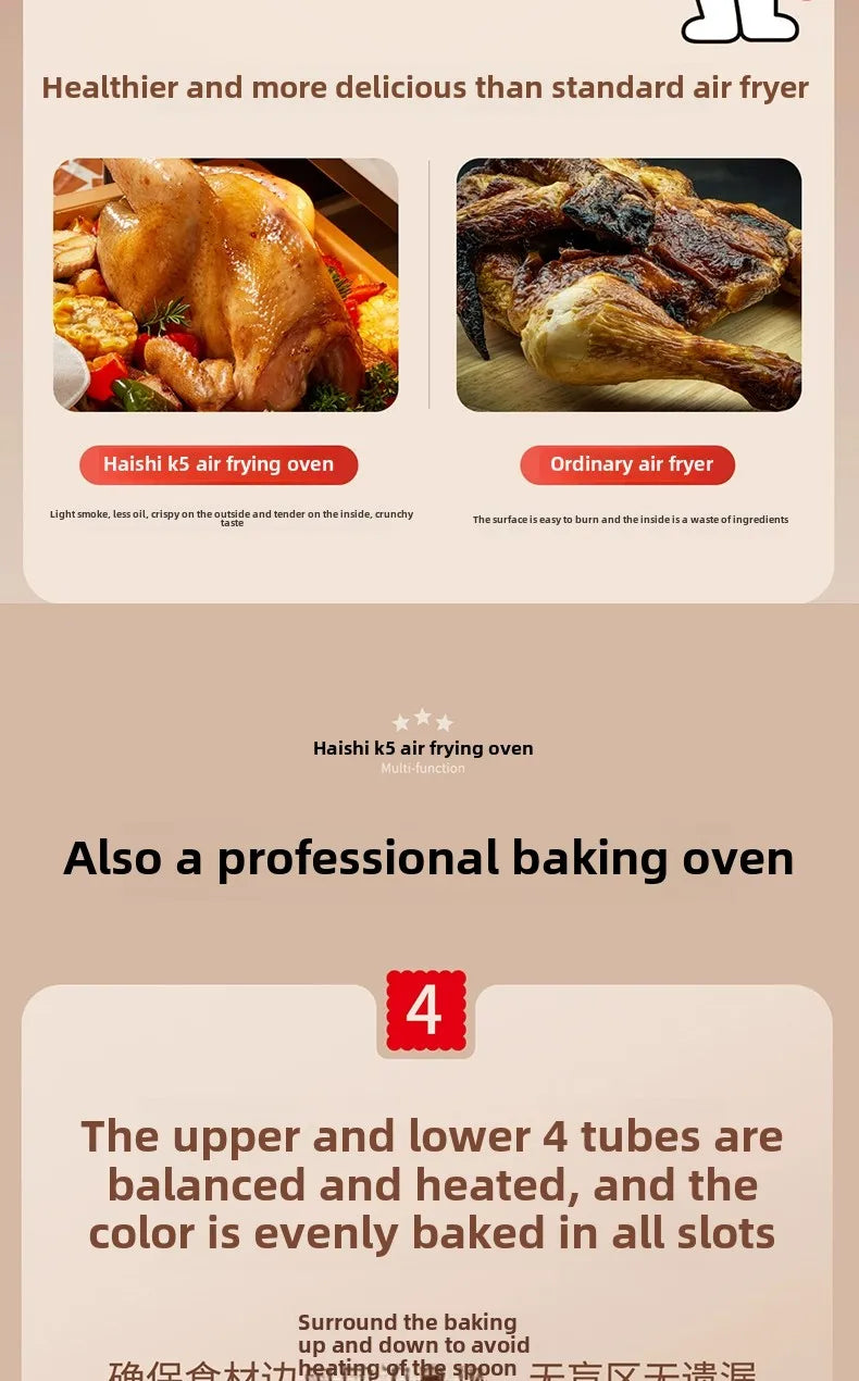 25L 1600W Air Fryer Oven Integrated Multifunctional Small Electric Oven Household