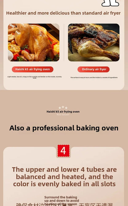 25L 1600W Air Fryer Oven Integrated Multifunctional Small Electric Oven Household