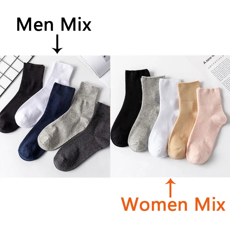 Women's 5 Pairs Quality Cotton Diabetic Middle Socks Comfortable Loose Mouth  Plus Size48,49,50 Older Men's Diabetic Socks Meias