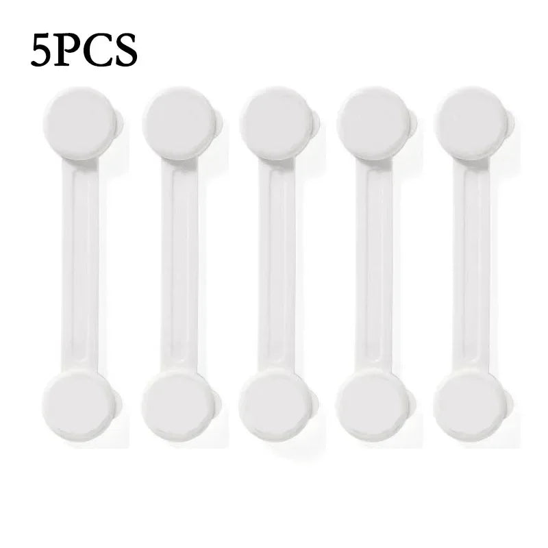 Multi-function Security Protection Locks Baby Safety Cabinet Drawer Door Buckle Home White Toilet Refrigerator Lock 5Pcs/Lot