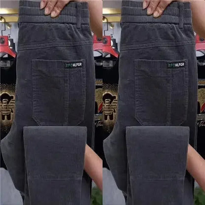 Autumn Winter Casual Pants Elastic Wais Men Corduroy Trousers Six Pockets Joggers Baggy Slim Mens Trousers Designer Sweatpants