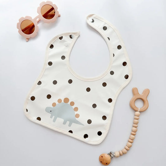 Children's Silicone Bib Baby Feeding Bibs for Newborn PU Soft removable Saliva Towel Waterproof  Dirt Proof Babies Accessories