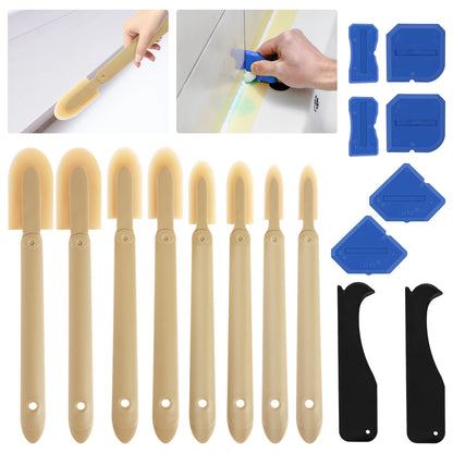 Rubber Caulking Tool Kit Caulk Finishing Tool Multifunctional Grout Sealant Caulking Smoothing Tool for Kitchen Bathroom Window