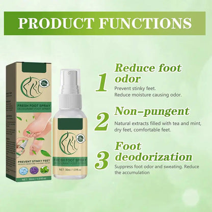 Foot Deodorant Spray Prevent Stinky Feet Non Pungent Removal Fragrance Spray Foot Relieve Moisturize Anti-sweat Dry Skin Ca D0T3