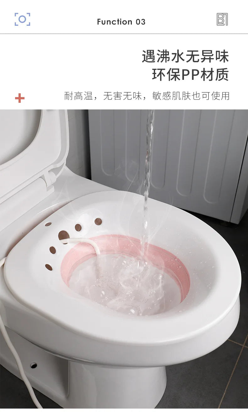 Bath for Toilet Hemorrhoids  for Postpartum Pregnant-Women or Hemorrhoids, Foldable Hangable Storage Large-Capacity Private Care
