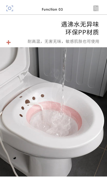 Bath for Toilet Hemorrhoids  for Postpartum Pregnant-Women or Hemorrhoids, Foldable Hangable Storage Large-Capacity Private Care