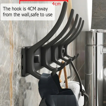 no drill Door Behind Hook Storage Wall Hanging Clothes Hanger Coat Hook Punch-free Hanger Bedroom Organizer Storage Kitchen Acce