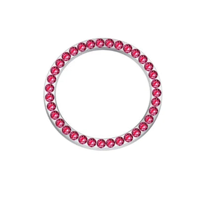 Car One-Click Engine Start Stop Switch Button Cover Crystal Rhinestone Cover Protector Ring Hand-set Sticker Decoration