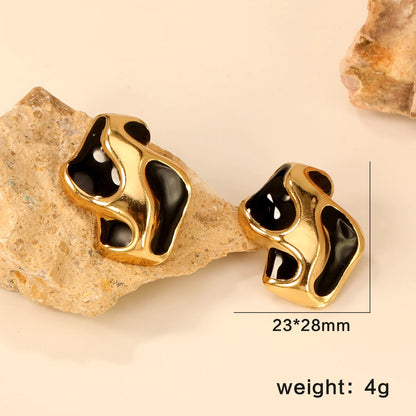 LUXUSTEEL Irregular Vitality Earrings Butterfly Women Stud Earrings Round Stainless Steel Female Ear ring Elegant Jewelry Gift