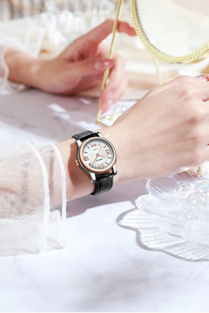 Crocus by Gk-Beck Original New Fashion Women's Watch Leather Strap Trendyy Quartz Watch Women's Watch