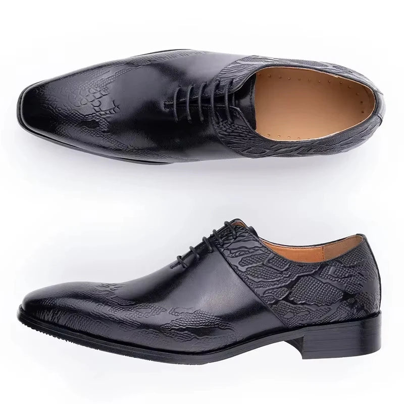 YAOLIDA Business Oxfords Shoes For Men Luxury Handmade Dress Wedding Office Side pretty Printing Preminum Formal Leather Shoe CN