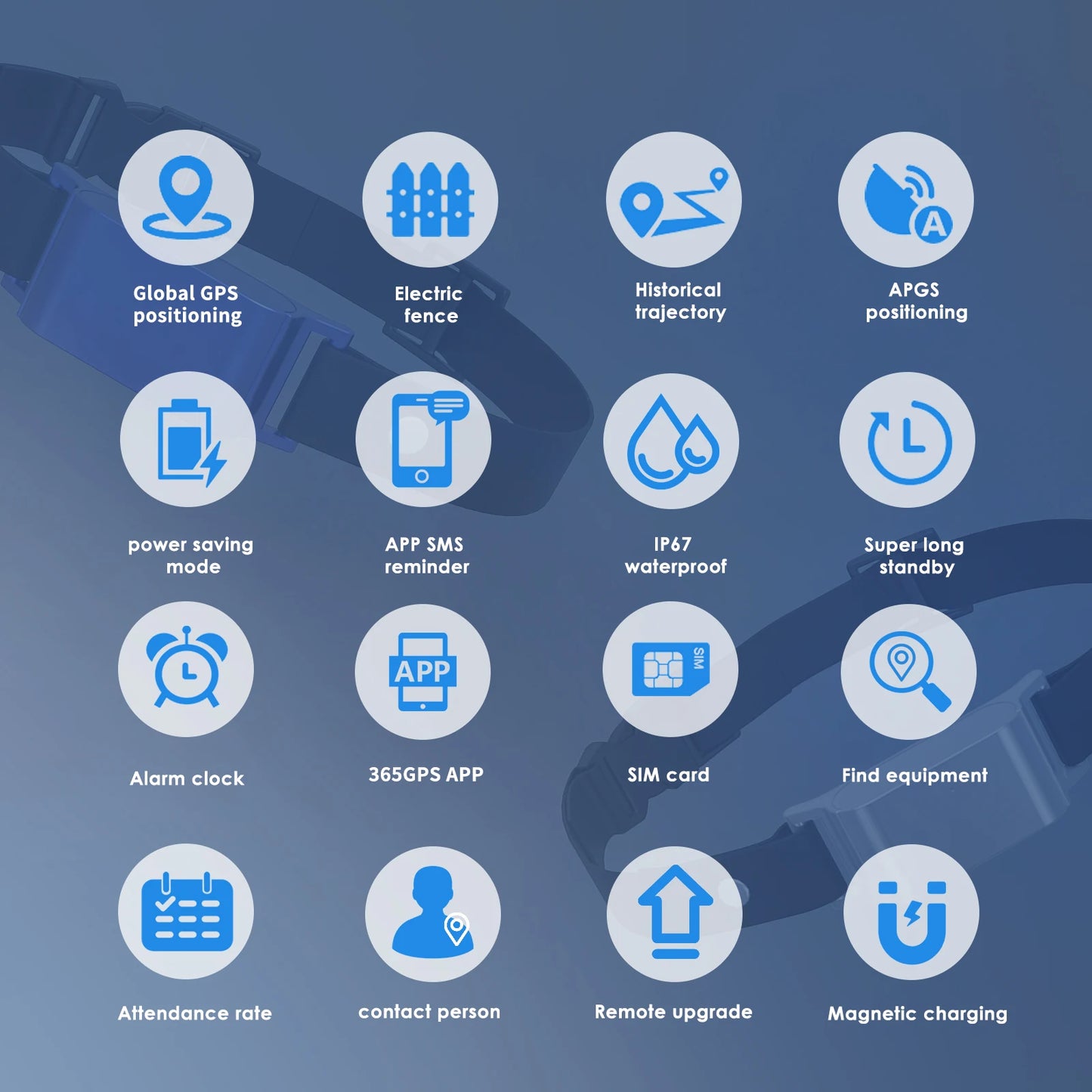 4G GPS Tracker Pet for Dog Cat Fashion Neck Collar Location Smart Tracking Lmitation Lost 4G SIM