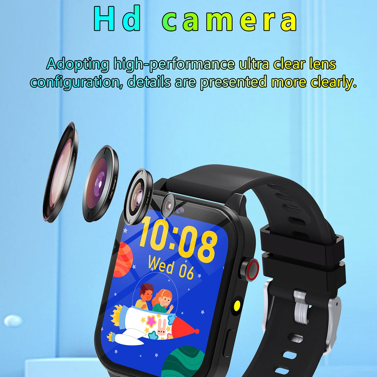2025 New Smart Watch For Children HD Touch Screen Camera 18 Games Sleep Monitoring Alarm Clock Calculator Birthday Gift Boy Girl