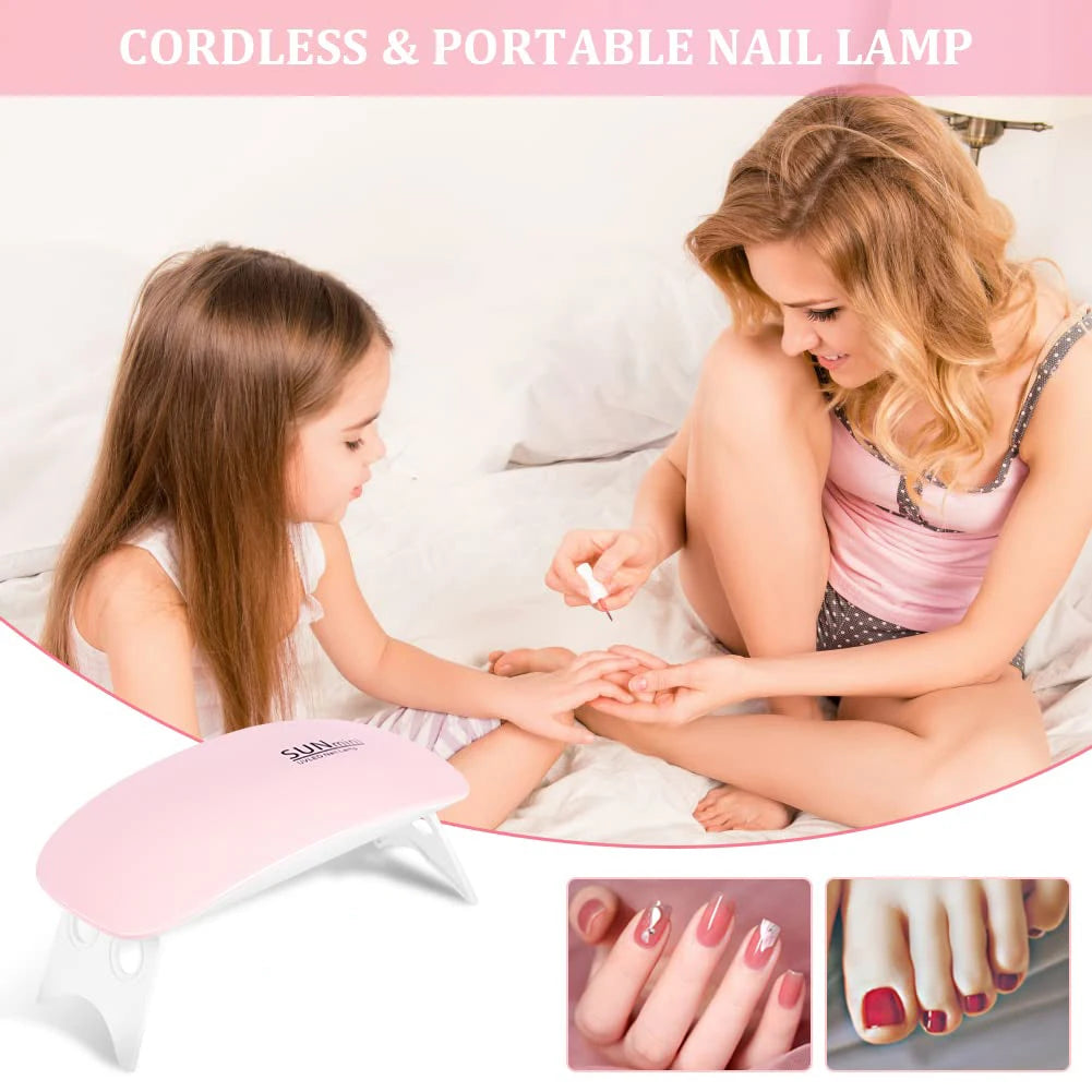 Nail Lamp Foldable 6w Uv Led Lamp For Nails Machine Uv Leds Gel Quick drying Dryer Lamp Manicure Tool Professional Equipme