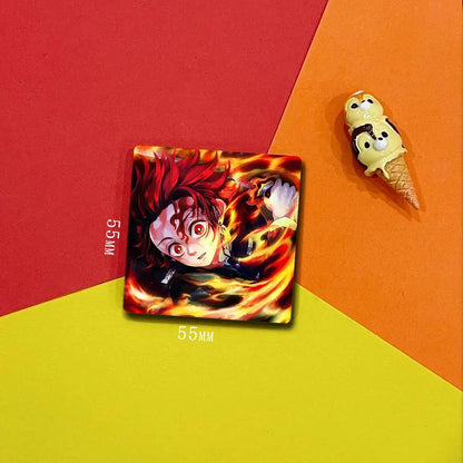 Demon Slayer K-Kimetsu No Y-Yaiba Fridge Magnets Fridge Magnets Memo Pads (For Refrigerator/Whiteboard/Home Multi-Purpose Use)