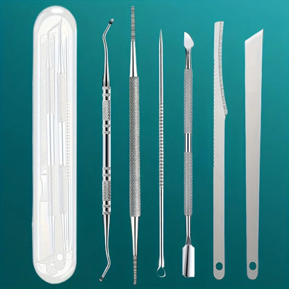 6pcs Nail Tool Set, Keratin Nippers and Cuticle Scissors,Dead Skin and Callus Nail Clippers,Professional Foot Care Nail Scissors